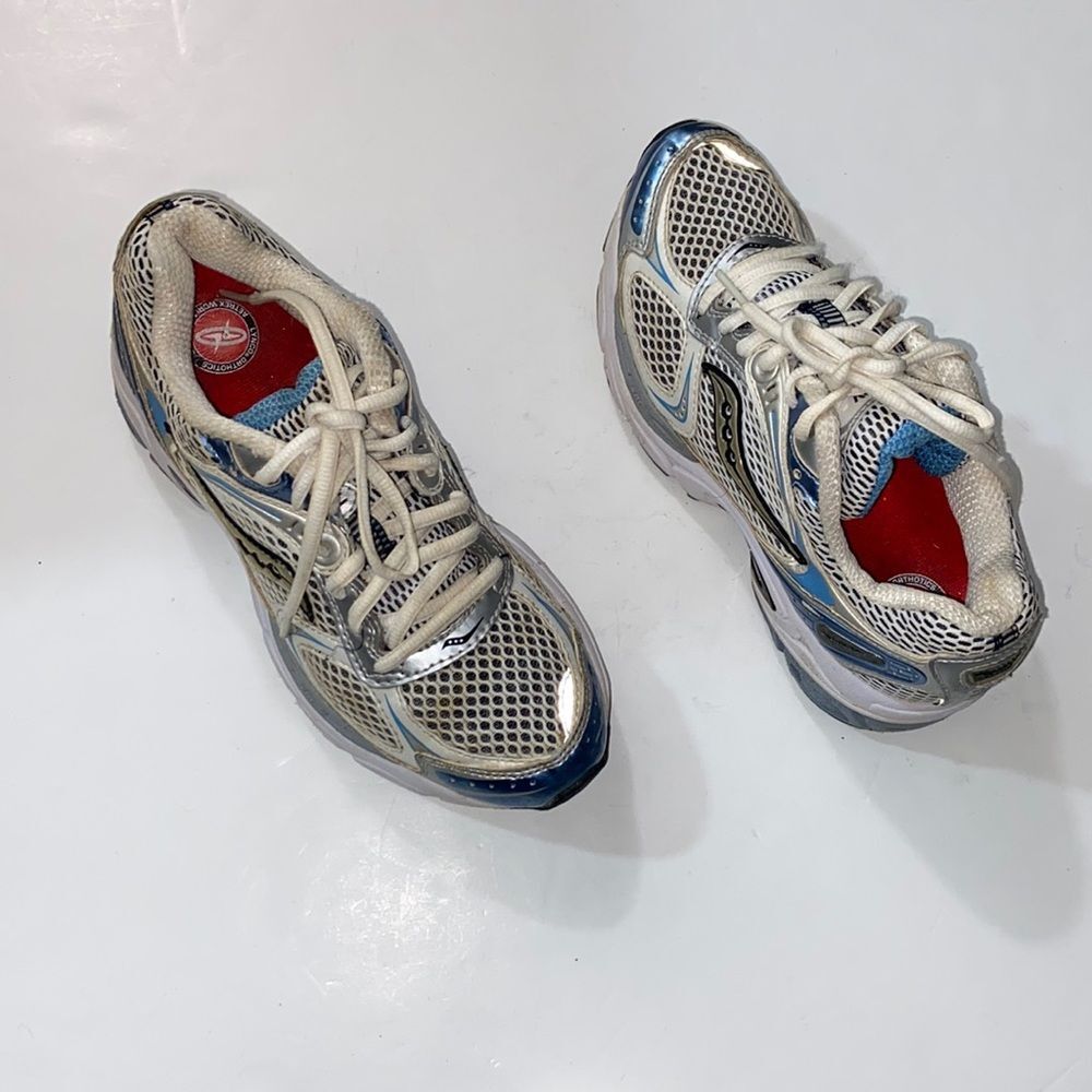 Saucony White and Blue Sneakers
